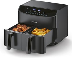 Rachs KOCHWERK heteluchtfriteuse dubbele mand 2x 3.5l - zwart | Airfryer Oven Heteluchtoven