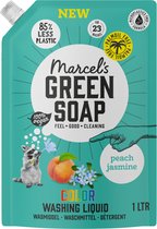 Marcel's Green Soap Wasmiddel Kleur Navul Perzik & Jasmijn 23 Wasbeurten 1 liter