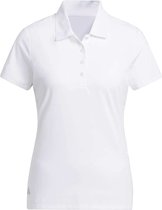 Adidas Ultimate365 Solid Poloshirt Korte Mouwen Golf Dames Wit Maat S