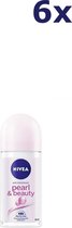 Nivea Déodorant Roller Pearl & Beauty - 6 x 50 ml