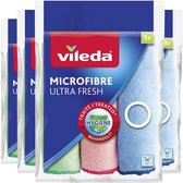 4x Vileda Chiffon Microfibre Ultra Fresh 3 pièces