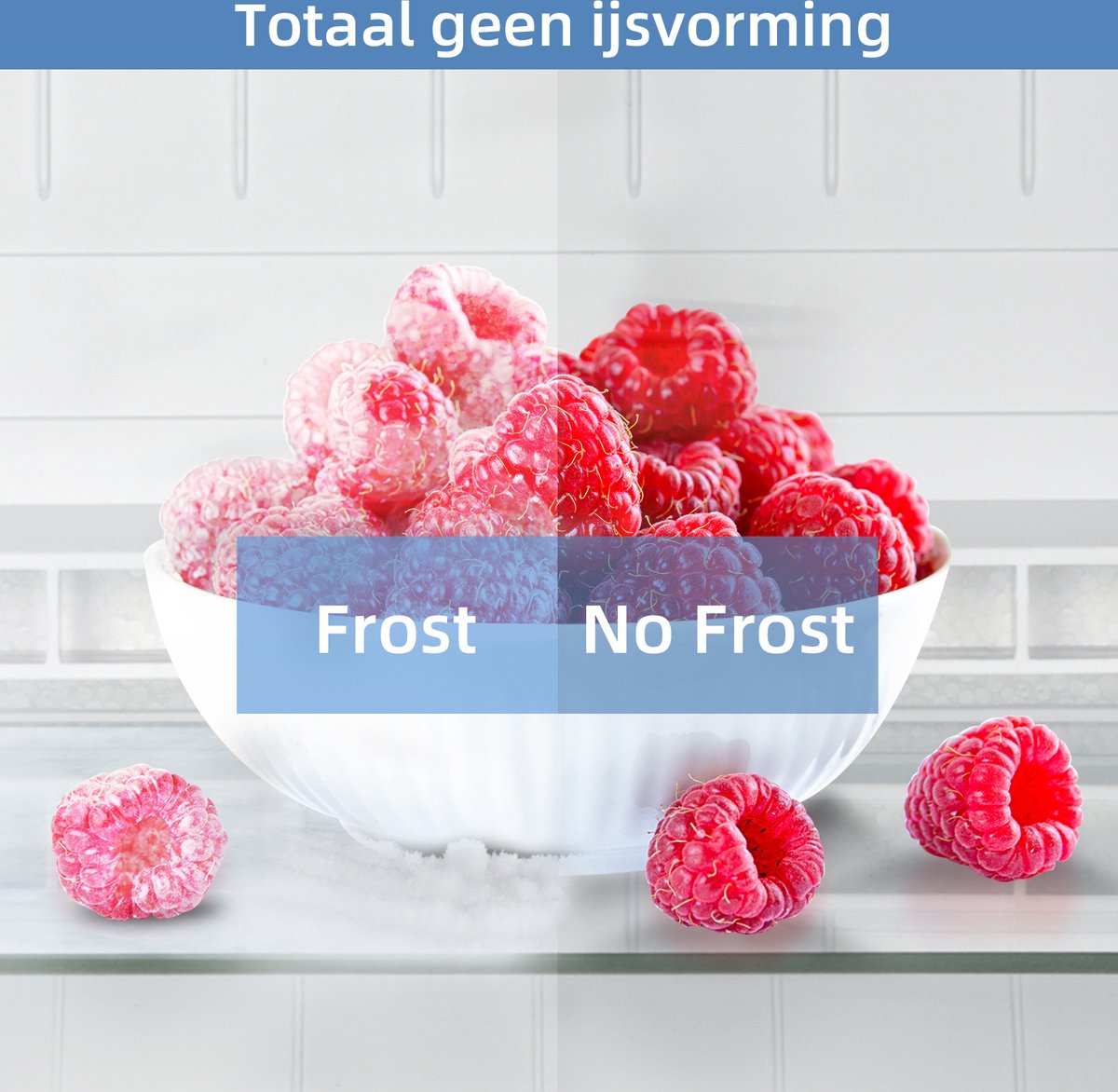 CHiQ CBM250NEBD - Koel-Vriescombinatie - 250L - No Frost - Waterdispenser - Inverter Compressor - Supervriezen - 39dB - 12 jaar garantie op compressor - Energieklasse D — afbeelding 5