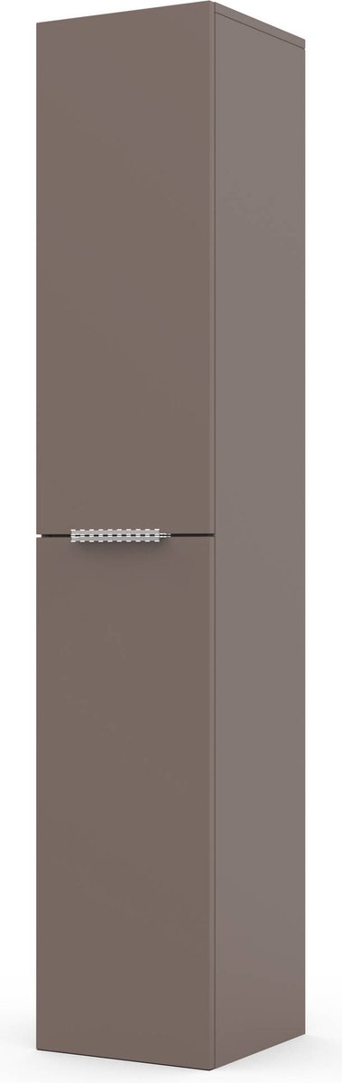 Saqu Lima Badkamerkast Excl. Greep 35x34x180 cm Mat Greige Kolomkast Badkamer Hoog Opbergkast