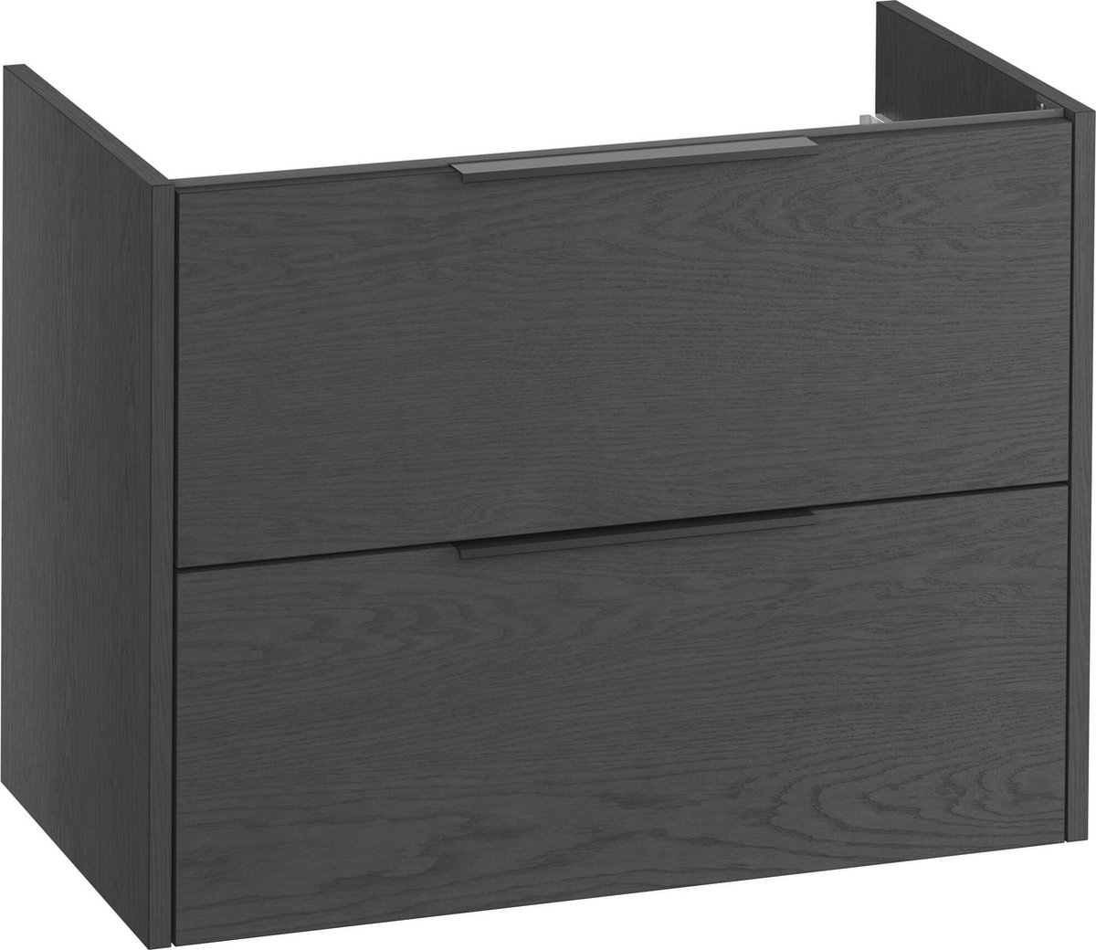 Saqu Lima Wastafel Onderkast 80x45x60 cm Zwart Badkamerkast Wastafelmeubel zonder Uitsparing