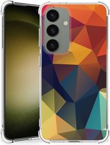 Hoesje maken Geschikt voor Samsung Galaxy S24 GSM Hoesje met doorzichtige rand Polygon Color