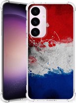 Telefoon Hoesje Geschikt voor Samsung Galaxy S24 Plus Leuk Hoesje met transparante rand Nederlandse Vlag