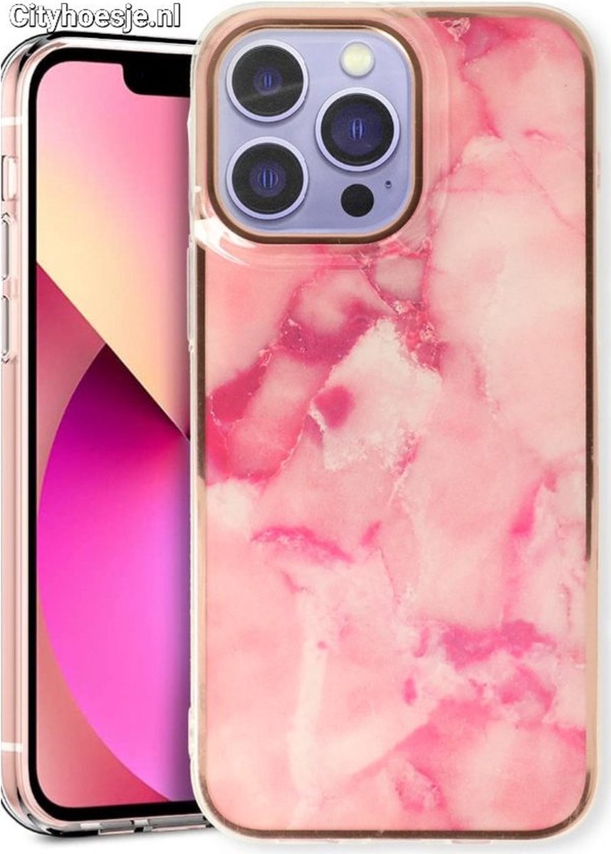 iPhone 15 Pro Max hoesje – CaseMania Advanced Protect – Print Marmer – Backcase