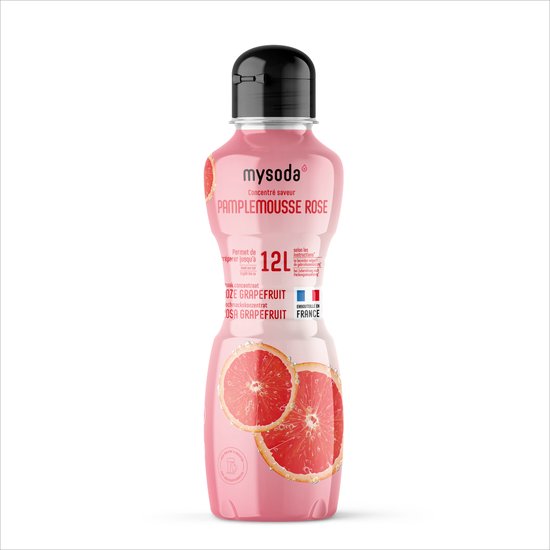 Foto: Mysoda ab1106 pink grapefruit 500 ml goed voor 12 liter frisdrank