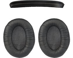 Somstyle Oorkussens Met Hoofdband Set Geschikt Voor Sennheiser HD202, HD202S, HD212, HD437, HD447, HD457, HD497 - Zacht Schuim - Kunstleer - Zwart