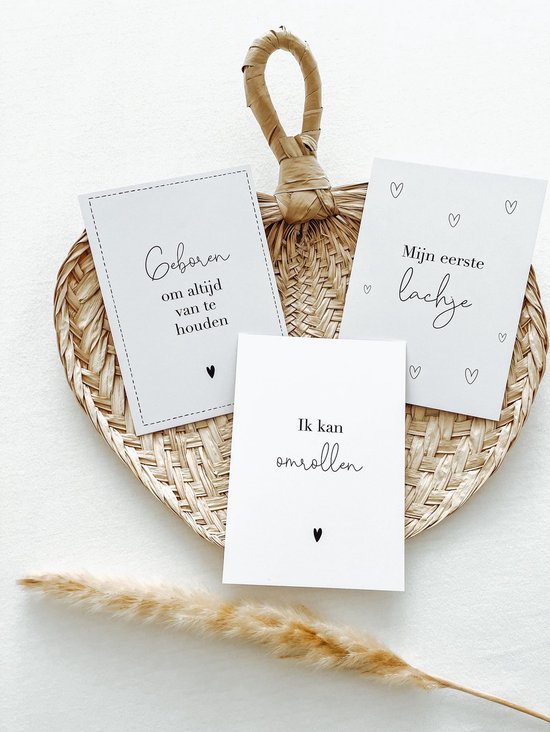 20 trendy baby mijlpaalkaarten - A6 formaat - milestone baby cards - cadeau zwangerschap - kado zwangerschap - babyshower cadeau - hoera zwanger - kraamcadeaus - mijlpaalkaarten baby - baby kado - baby cadeau van Kidooz. — afbeelding 4