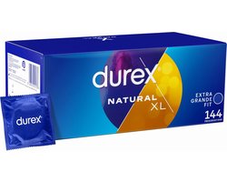 Durex Condooms - Natural XL - 144 stuks - Extra Groot - Discreet Verzonden