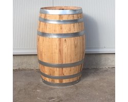 Kastanjehouten Portvat van 50 liter, geolied met lijnolie - Decoratie wijnvat - Bijzettafel - Regenton