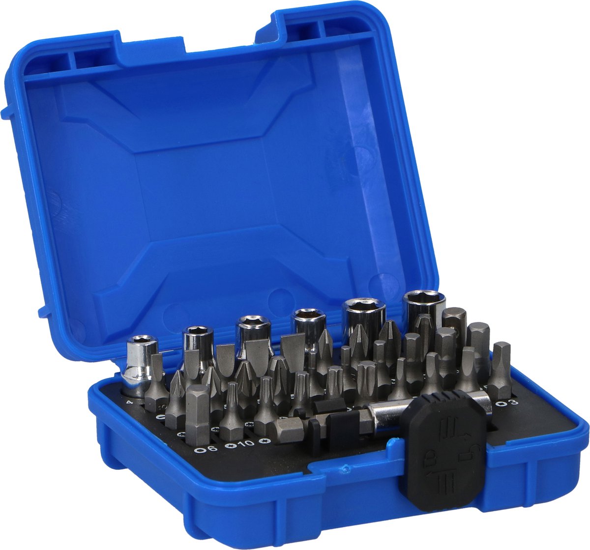 Kinzo Bitset 37 Stuks - Doppenset voor Ratelschroevendraaier - Incl. Opbergbox