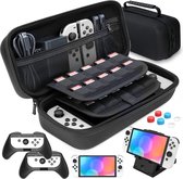 Switch Hoes -Switch Case-Toepasbaar op Switch Case/Switch OLED Case Accessoires Compatibel met Nintendo Switch & OLED Model- Draagtas met Joy-Con Grip/PlayStand/Thumb Grips Caps voor Nintendo Switch & OLED Model