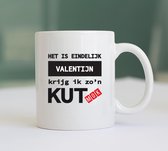 Mok Kut Valentijn - Cadeautje voor Hem - Cadeautje voor Haar - Keramiek - Wit - Valentijn Cadeau - Love