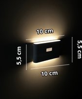 Draadloze LED Lamp Met Bewegingssensor - Oplaadbare Wandlamp - Zonder Boren - Draadloos - USB-C - Woonkamer/Eetkamer/Overloop - Nachtlamp - Kastverlichting - Compact - Magnetisch - Slimme Verlichting - Warm Wit - Led Verlichting