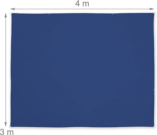 Schaduwdoek waterdicht - 3x3 meter - grijs - UV-bestendig