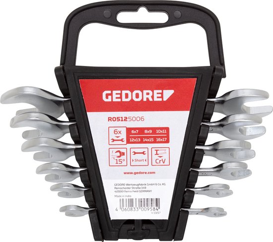 Gedore RED R05125012 3300961 Jeu de clés à fourche doubles 12 pièces