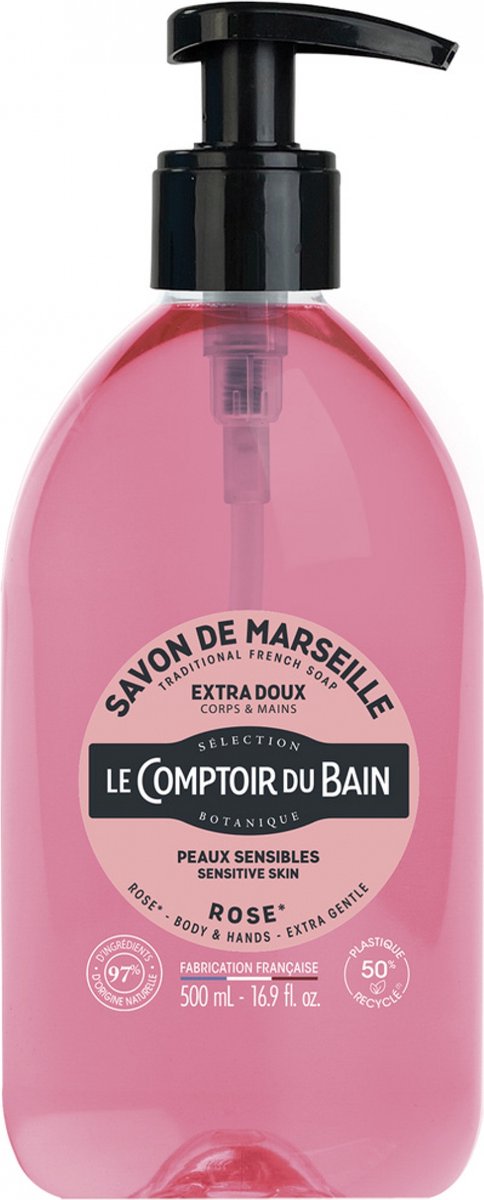 Le Comptoir du Bain Marseille Zeep Rose 500 ml