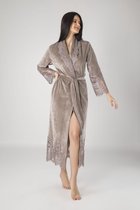 Robe de Chambre Femme Silk / Badjas Jane / Couleur Bordeaux / Taille XXXL