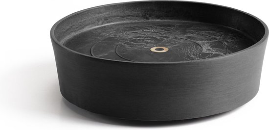 Foto: Ecopots onderschotel op wielen dark grey 30 cm 74 019 30aw wheels saucer bloempot ecologisch zwart antraciet