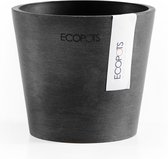 Ecopots Amsterdam 10,5 - Dark Grey - Ø10,5 x H9,2 cm - Ronde donkergrijze bloempot / plantenpot