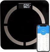 Slimme weegschaal met Bluetooth en 12 lichaamsmetingen – Werkt met Apple Health, Google Fit & Fitbit – Smart Fitness Scale