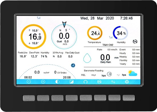 WiFi-weerstation - LCD 7 "- USB - binnensensor - Steinberg Systems