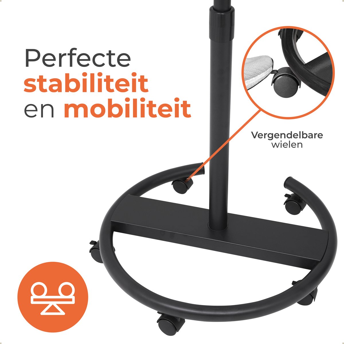 Lenx Flipover Verrijdbaar 70x100cm - Inclusief 25 Vellen Papier, Stiften, Marker, Magneten en Mini whiteboard - Magnetisch Whiteboard - Verstelbaar Bord van 172 tot 215 cm - Met Uitschuifbare Armen thumbnail 7