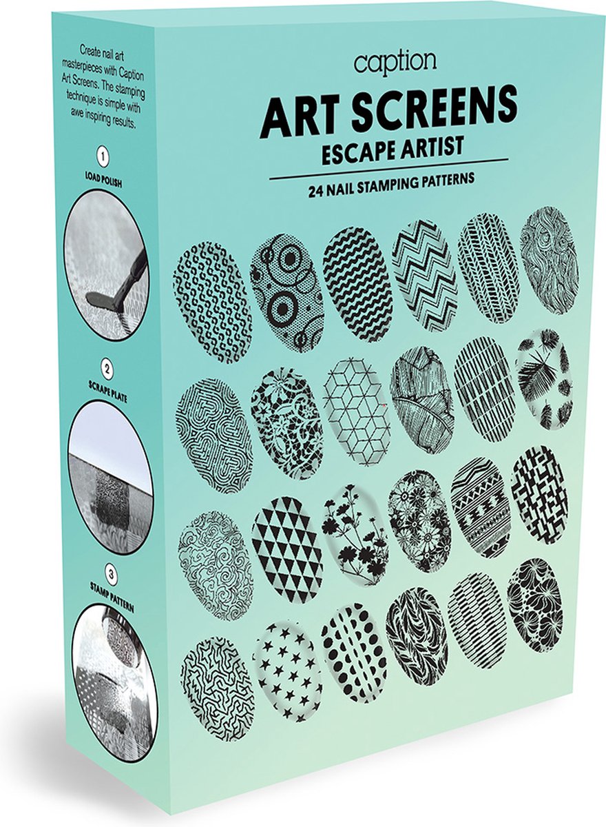 Goedkoopste Caption Art screens Escape Artist - Stempelplaat - Nail Stemp