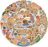 CHPN - Capybara Stickers - Stickers - Dieren en Laptop Stickers - Schattige Capybara's - Dierensticker - Capybara - Cadeau - Coole stickers
