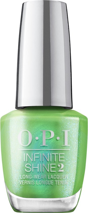 OPI Infinite Shine nagellakflesje met een lichtgroene, parelmoerachtige kleur.