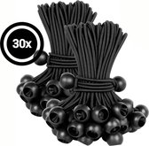 Nereb - 30 pièces élastiques de tension Zwart avec balle - adaptés aux Tentes et Trampolines