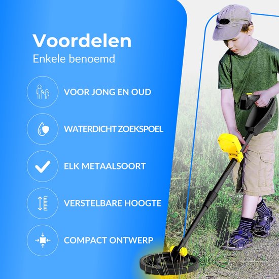 YRHome Metaaldetector voor kinderen, met lcd-display, zeer gevoelige