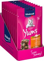 Vitakraft Cat Yums - kip & kattengras - 9x40 gram