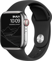Saala® Bracelet en Siliconen adapté à Apple Watch 38/40/41 mm série 3 4 5 6 7 SE noir