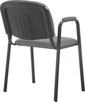 CLP Ken Pro Bezoekersstoel - Kunstleer grijs
