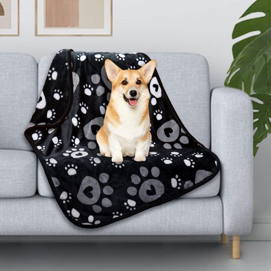 1 verpakking van 3 dekens, super zacht, premium pluizige hondendeken, kattendeken voor huisdieren, honden, katten, puppy, beige, S (45 x 75 cm