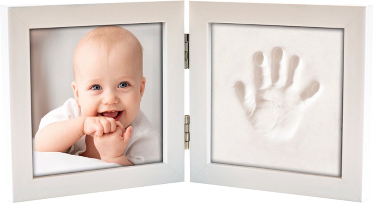 LUVION® Baby Fotolijstje met Klei Afdruk (Gipsafdruk baby) - Hand & Voet Afdruk - Geboorte cadeau - Kraamcadeau jongen / Kraamcadeau meisje – foto 7