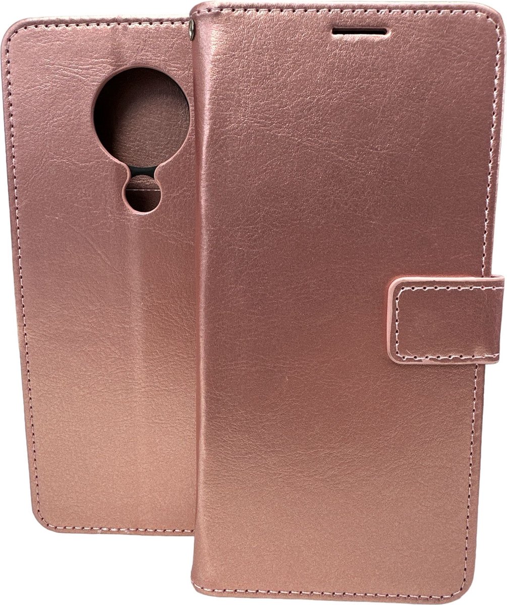 Portemonnee Book Case Hoesje Geschikt voor: Nokia 5.3 - rosegoud