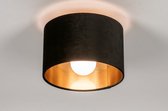 Lumidora Plafondlamp 30914 - Plafonniere - MONTREAL - E27 - Zwart - Goud - Metaal - ⌀ 25 cm
