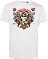T-shirt Happy Valentines Angel | Valentijn cadeautje voor hem | Valentijn | Valentijnsdag voor mannen | Wit | maat S