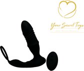 Xavi - Prostaat Stimulator voor Mannen - Anale Vibrator met Dubbele Penisringen - 3 in 1 Buttplug voor Mannen - Seksspeeltje voor Mannen - Vibrerende Dildo met Penisring - Prostaat Massager Sex Toys voor Mannen - Stotende Buttplug
