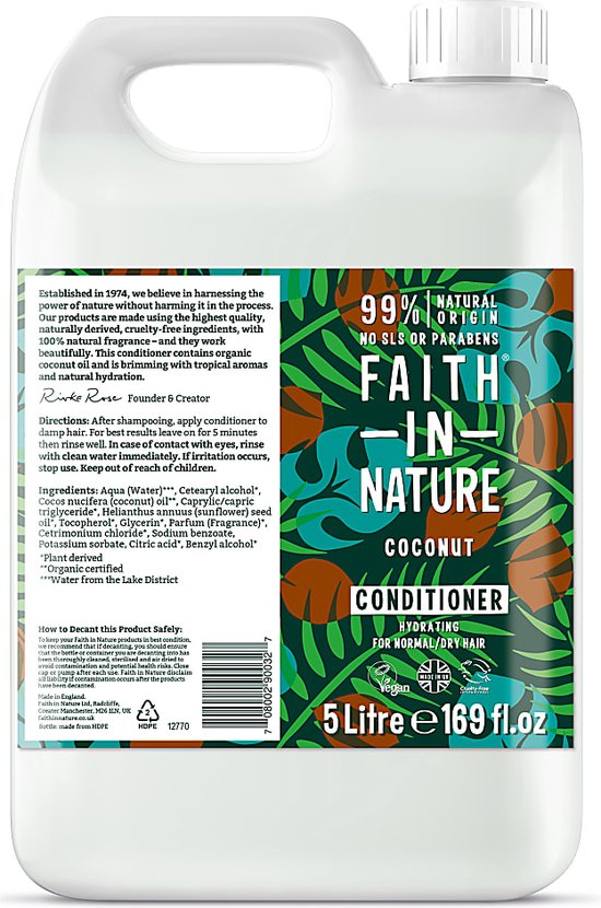 Faith in Nature Kokos Conditioner 5L bol
