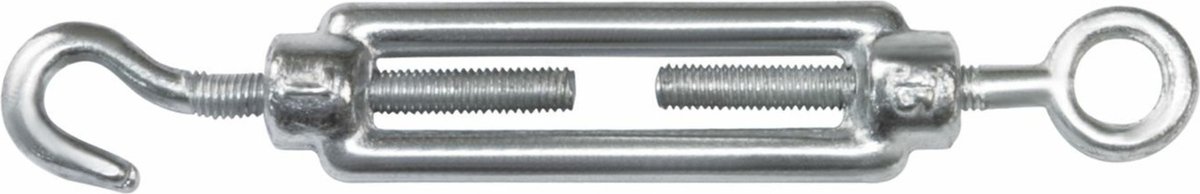 AMIG Spanschroeven/draadspanner met haak/oog - 1x - 7cm - verzinkt staal - 100kg - M5 schroefdraad