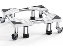 Wasmachine Verhoger – Wasmachine Kast – Verstelbaar - Verhoger voor Wasmachine, Droger, Koelkast, Vriezer – Onderstel – Stevig en Stabiel – 4 Wielen & 4 Poten – 500kg Belastbaar – Opbouwmeubel