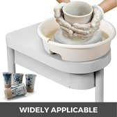 Clixify Table de modelage électrique Argile et céramique - Roue de poterie Electric - Disque de 25 cm - Plateau tournant pour roue de modélisation de poterie et de céramique |