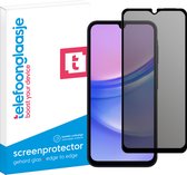 Telefoonglaasje Privacy Screenprotectors - Geschikt voor Samsung Galaxy A15 4G - Privacy - Volledig Dekkend - Gehard Glas Screenprotector - Geschikt voor Samsung Galaxy A15 4G - Beschermglas