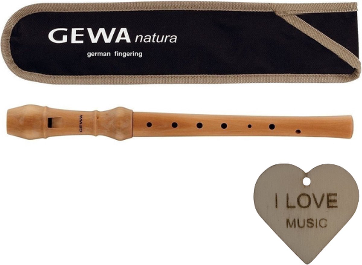 Gewa Blokfluit | Duitse Boring | C | Met Specter wisser en Sleutelhanger