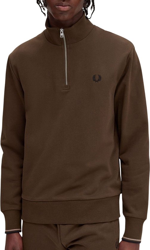 Fred Perry Pull demi Zip pour hommes - Taille L